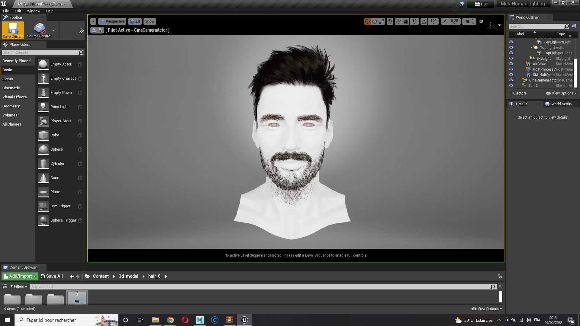 Realtime hair man low poly Hairstyle Game Ready Low-poly 3D model_12