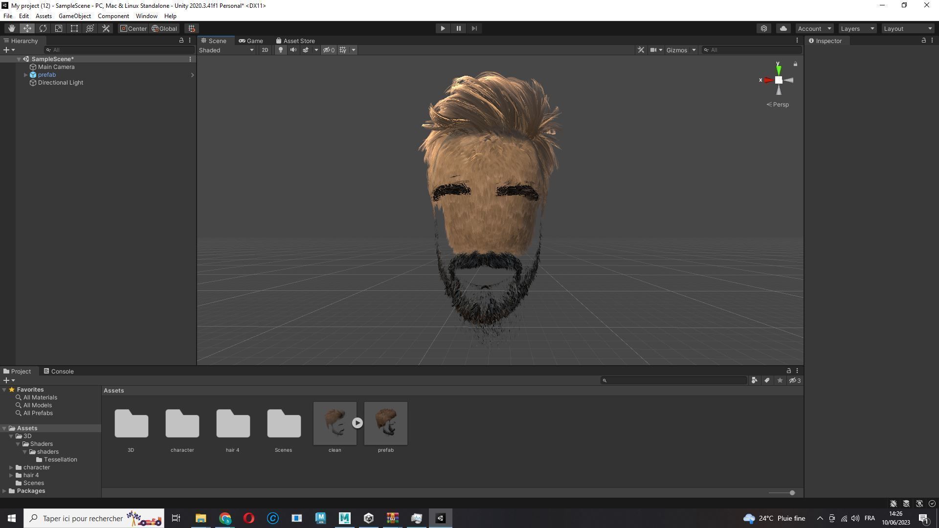 Realtime hair man low poly Hairstyle Game Ready Low-poly 3D model_22