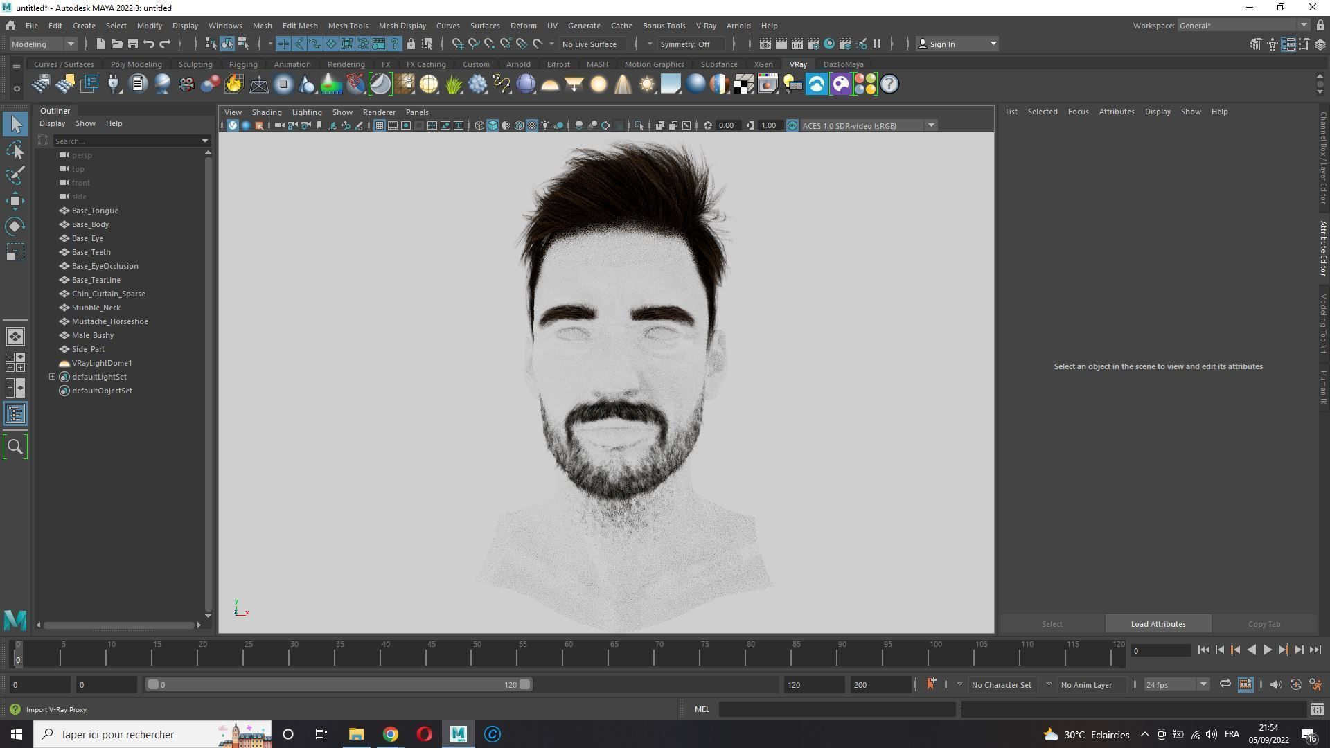 Realtime hair man low poly Hairstyle Game Ready Low-poly 3D model_11