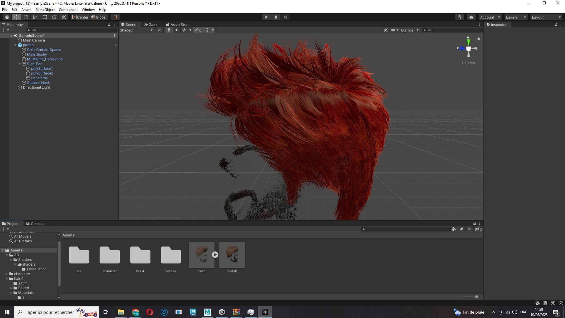 Realtime hair man low poly Hairstyle Game Ready Low-poly 3D model_25