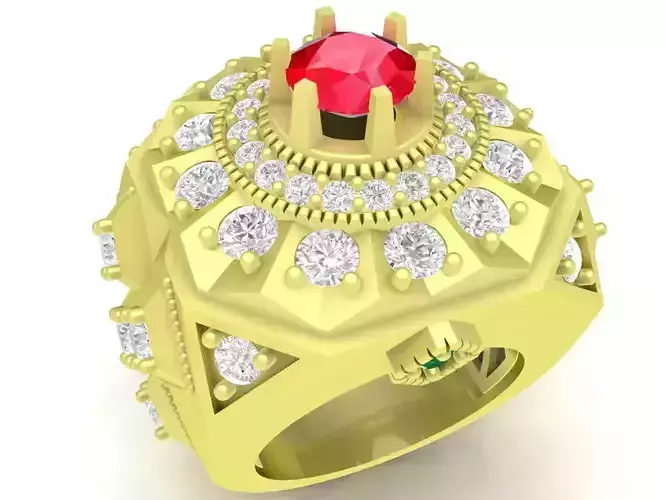 luxury korea diamond men ring 3790