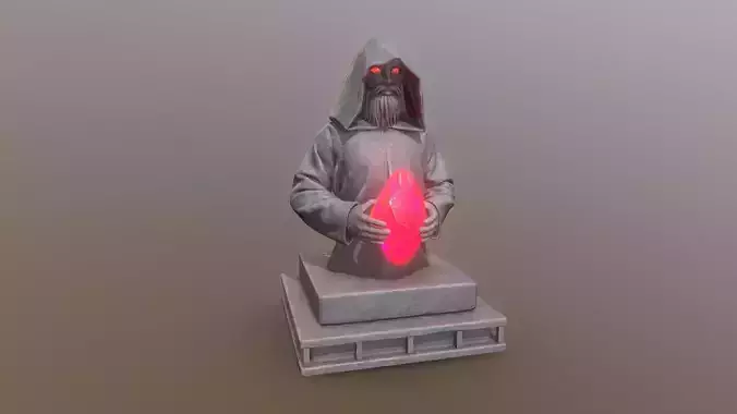 Hooded Crystal Statue