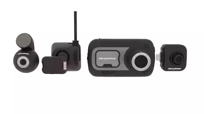 Realistic Car Dash Cam model with attachments