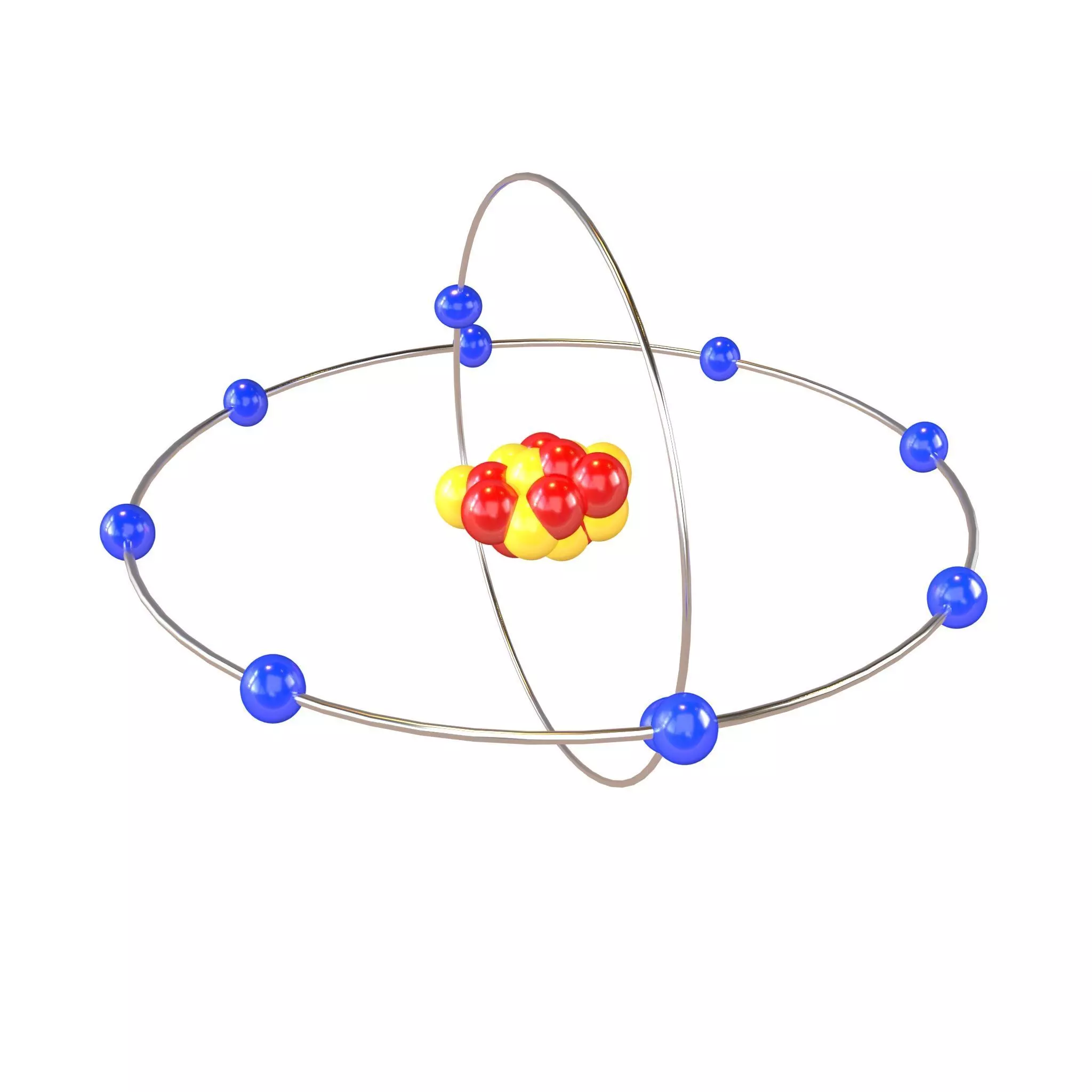 Neon Chemical Element v1 001 Low-poly 3D model_0