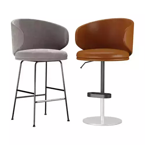 Belle ST Arrmet Lab chairs Low-poly 3D model