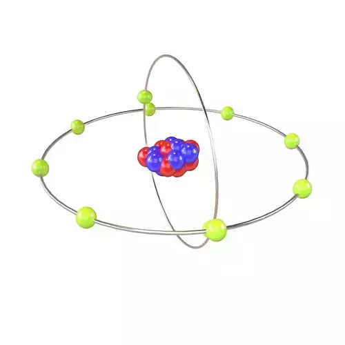 Neon Chemical Element v2 003 Low-poly 3D model