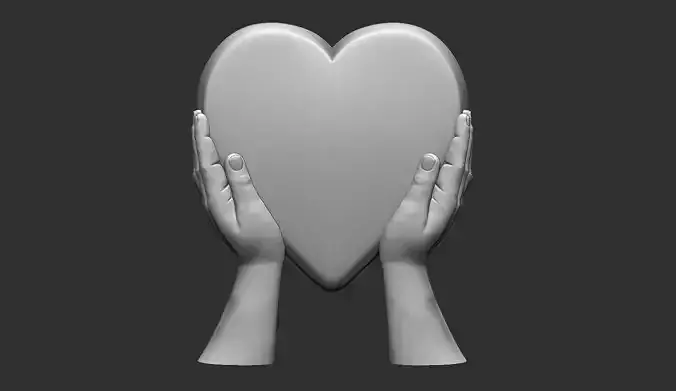 Heart Shaped Tombstone  3D print model