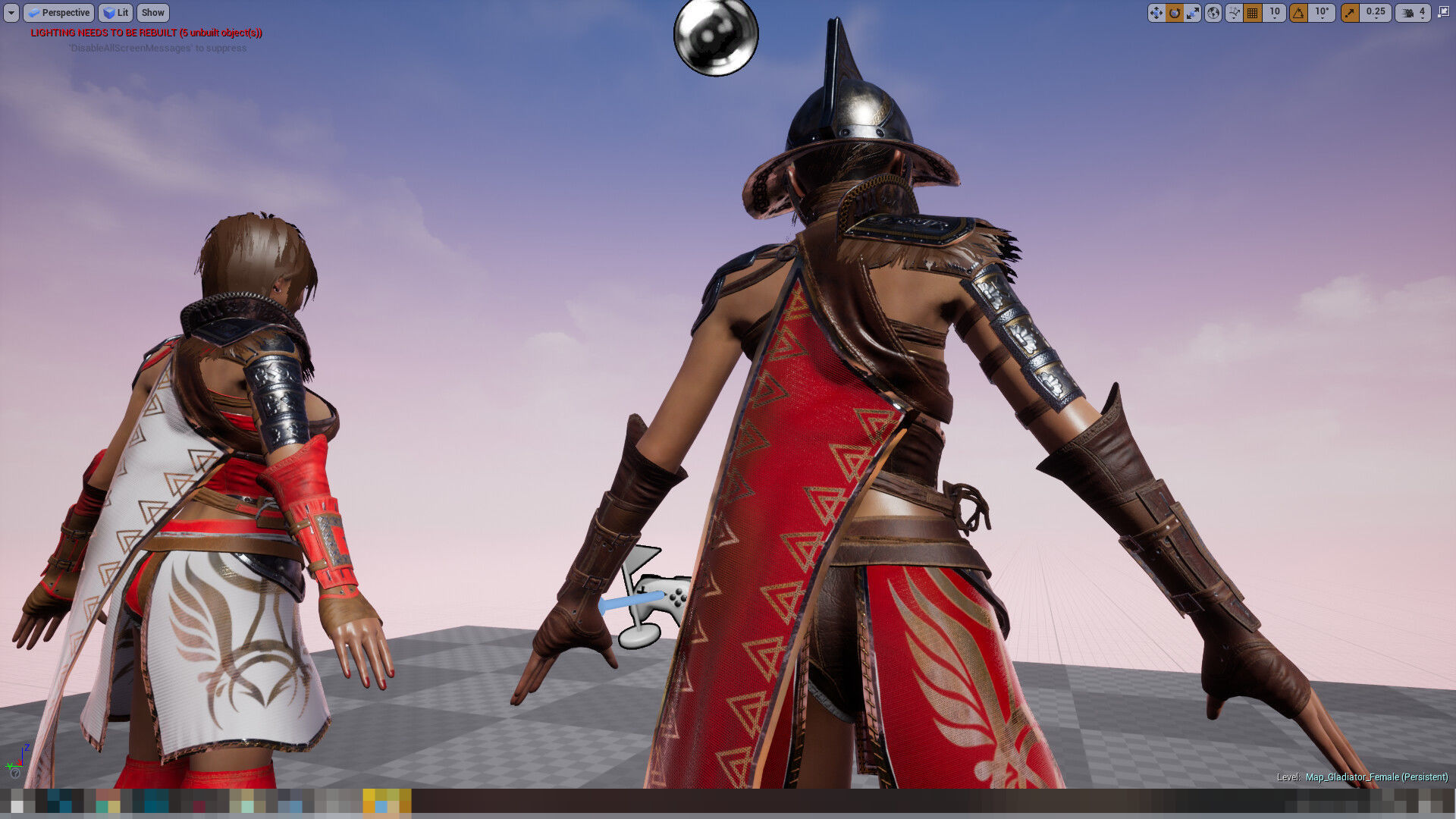 Gladiator Female Low-poly 3D model_20