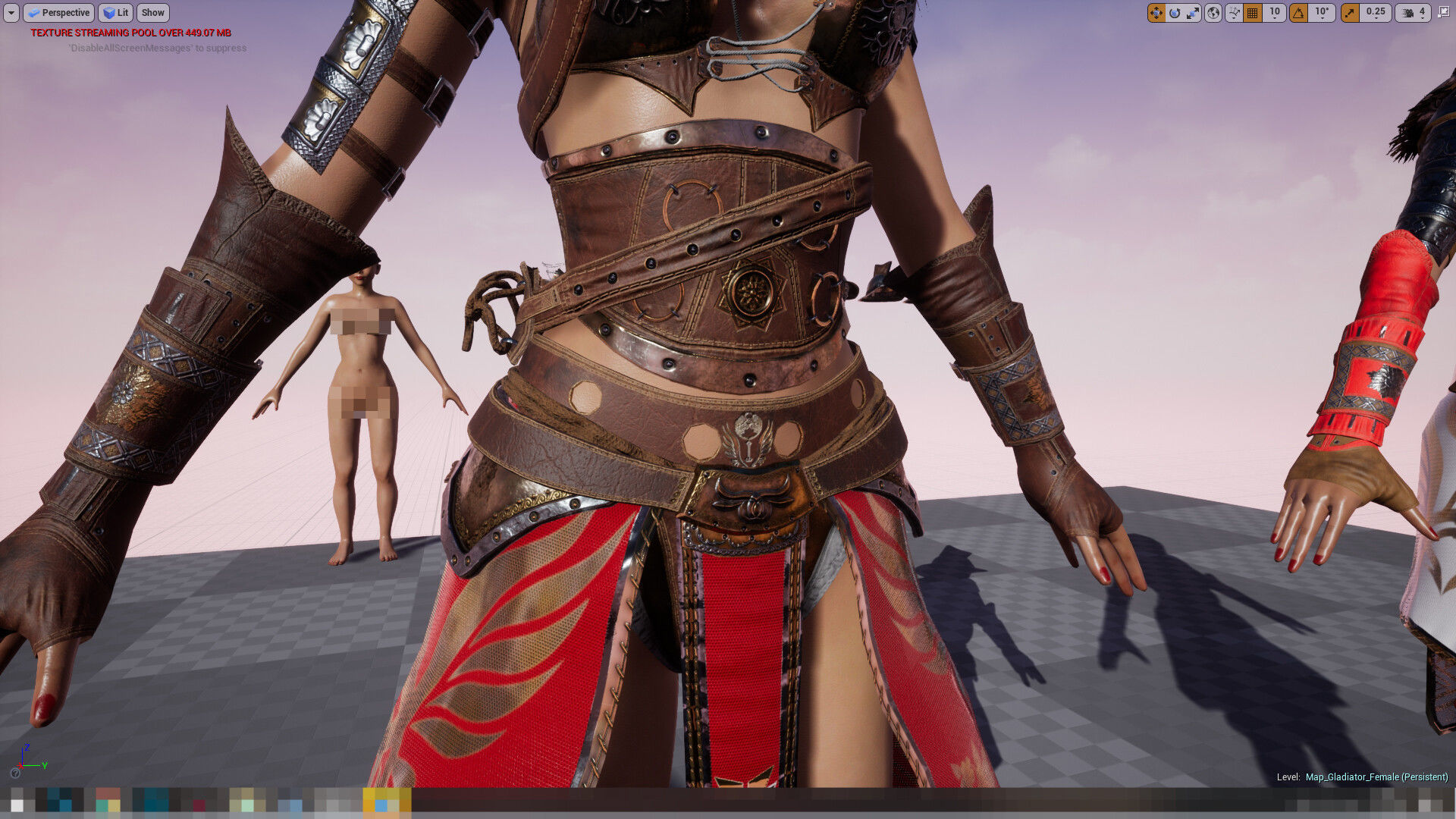 Gladiator Female Low-poly 3D model_14