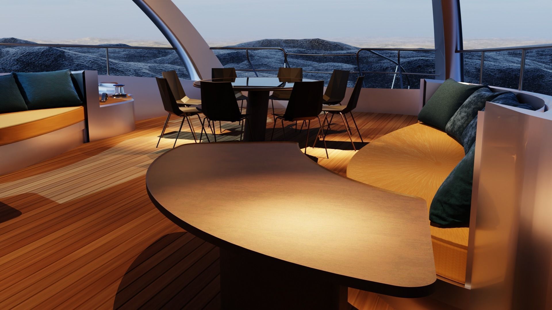 Modern Yatch 3D model_5