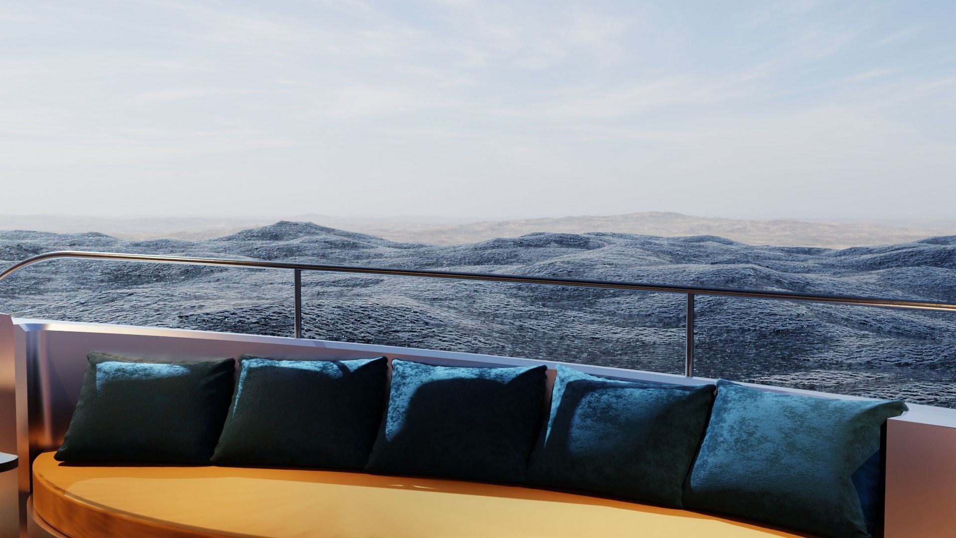 Modern Yatch 3D model_6