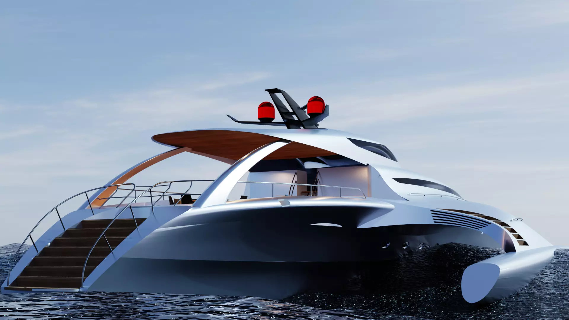 Modern Yatch 3D model_0