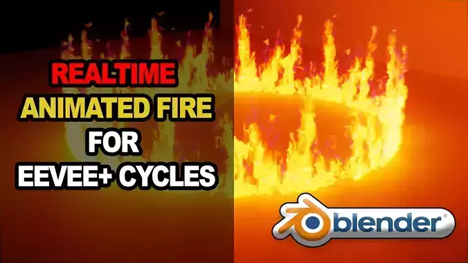 3D animated fire Low-poly 3D model Low-poly 3D model
