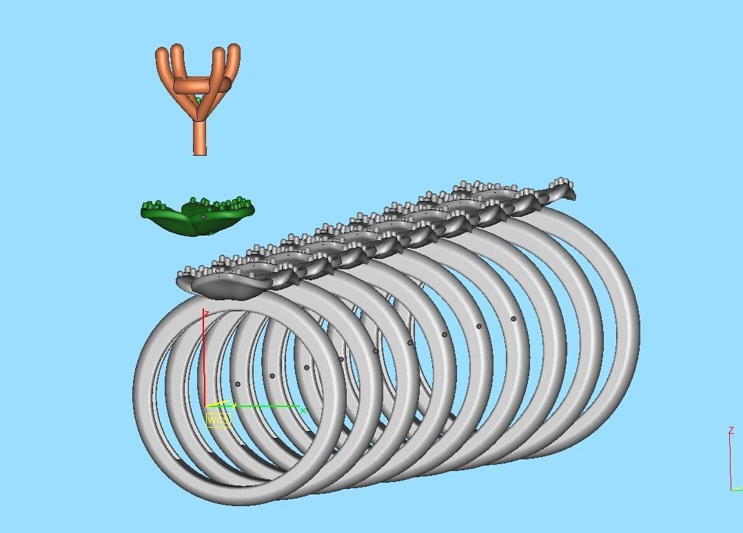 Flower Engagement Ring 1ct Stone Nature design Ring 3D print model_20