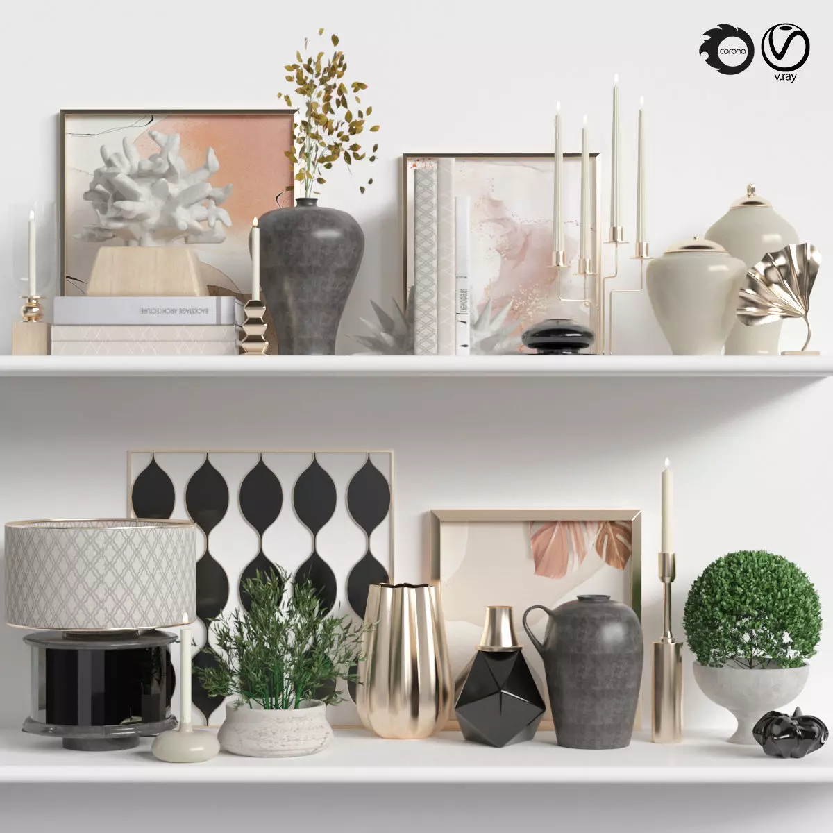 Decoration set 17 3D model_0