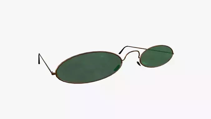 Sunglass F09 Copper Green - Character Design Fashion Low-poly 3D model