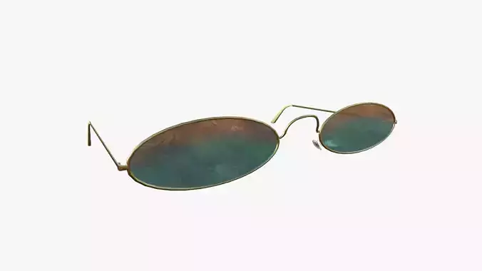 Sunglass F11 Orange Blue - Character Design Fashion Low-poly 3D model