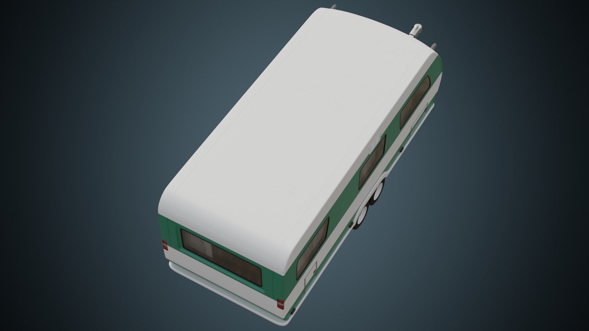 Caravan 1A Low-poly 3D model_2