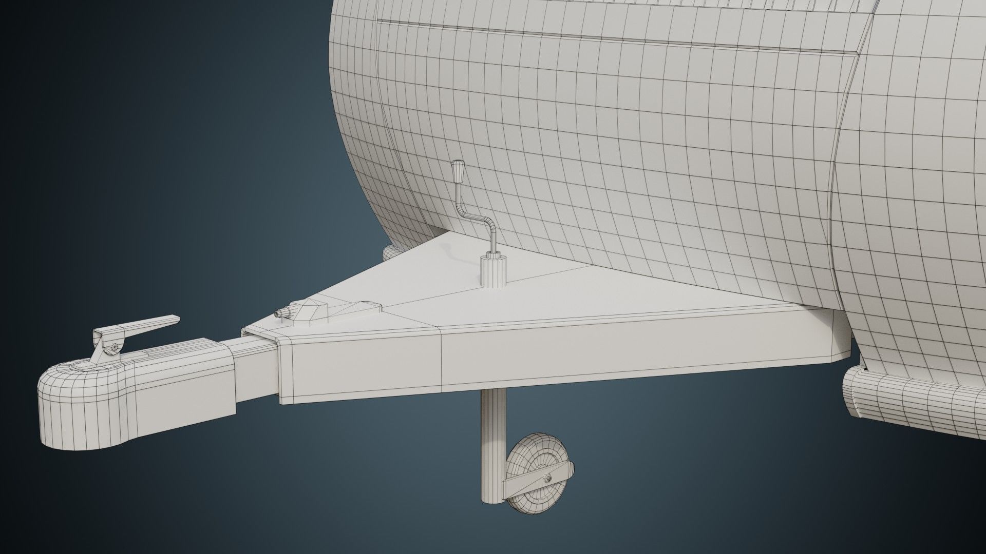 Caravan 1A Low-poly 3D model_12