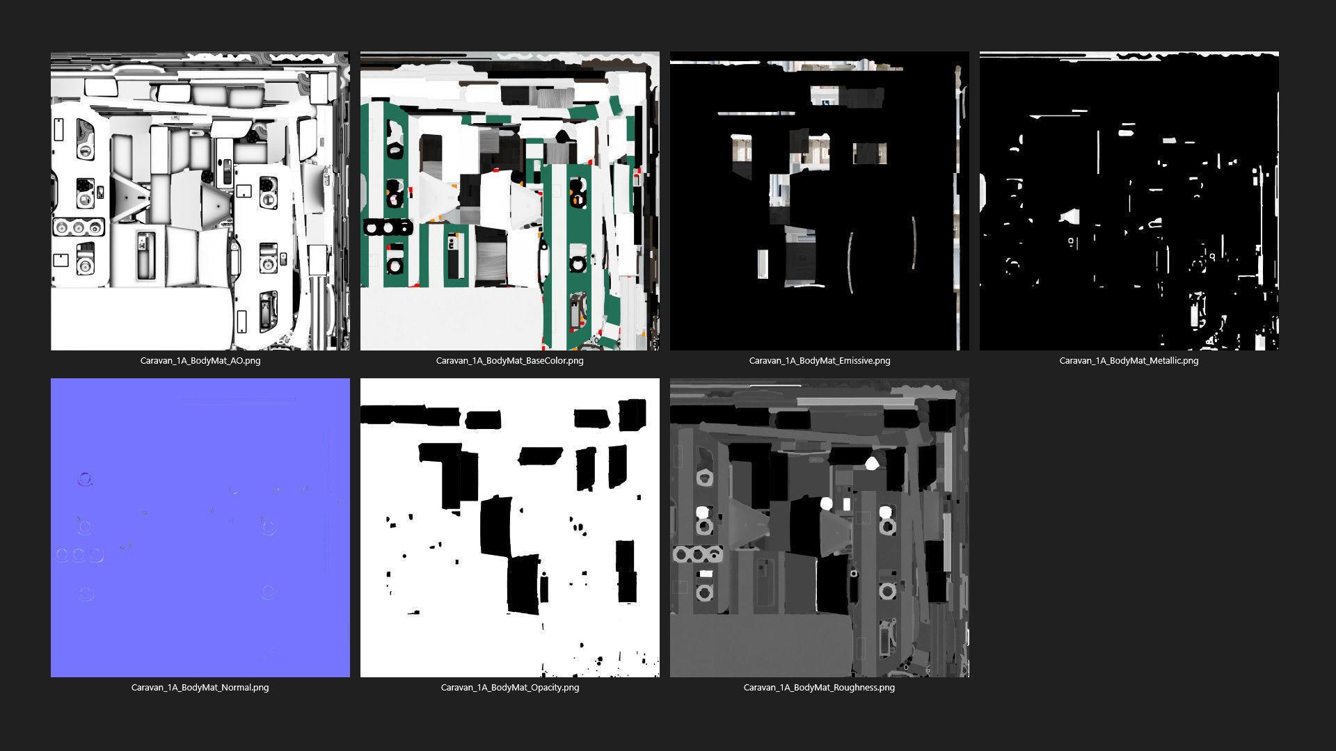Caravan 1A Low-poly 3D model_15