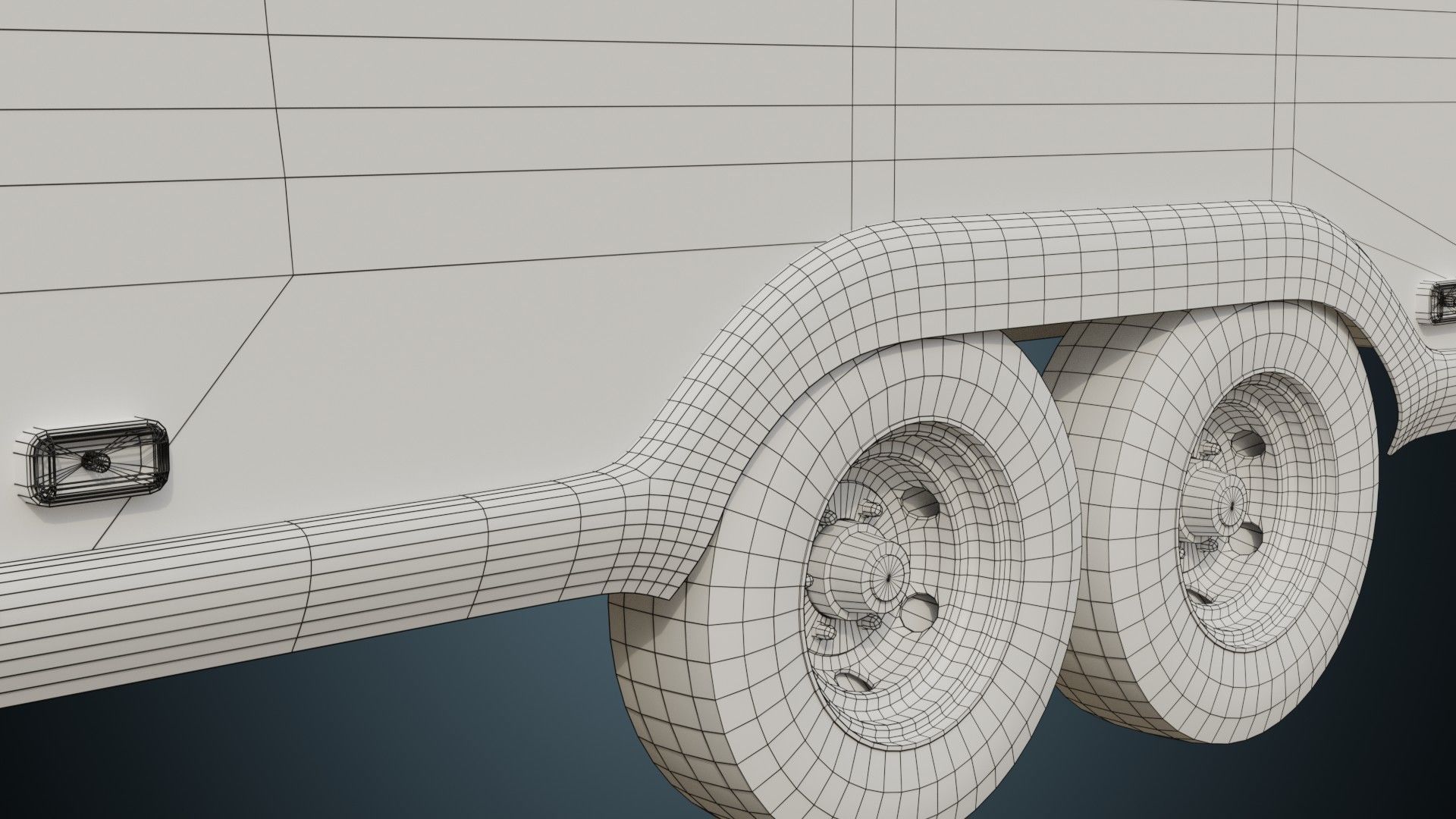 Caravan 1A Low-poly 3D model_13