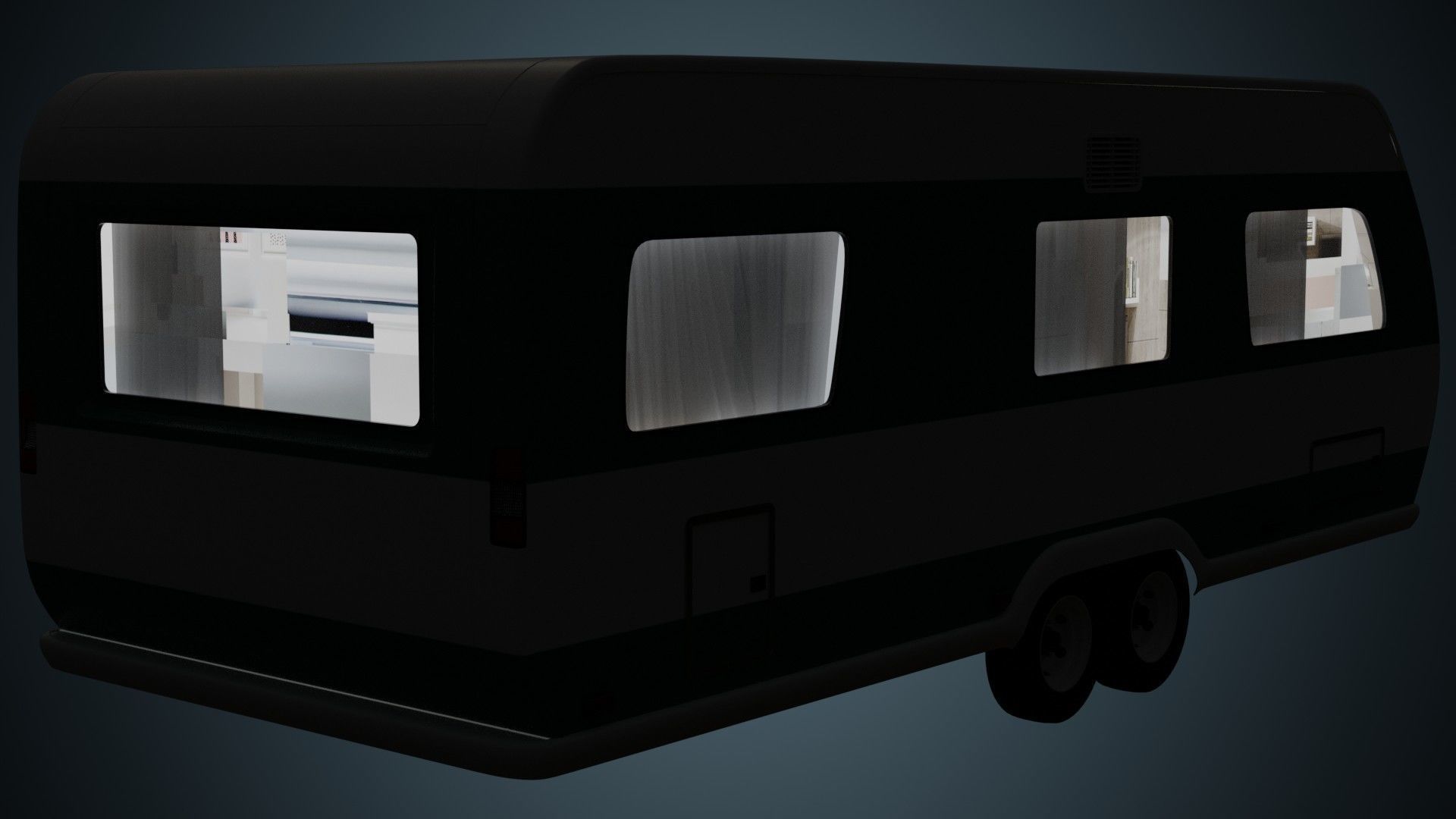 Caravan 1A Low-poly 3D model_10