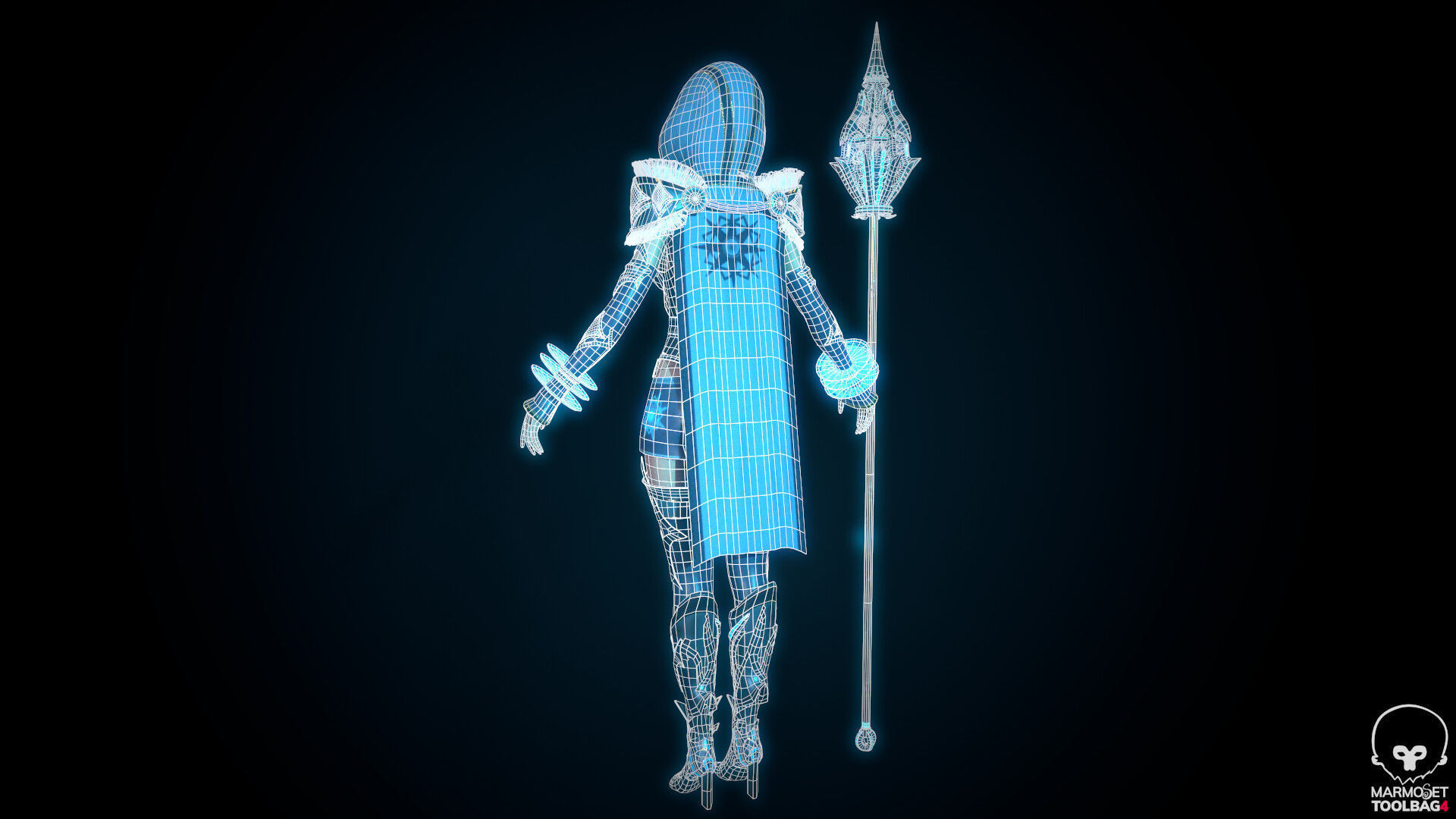 Frost Mage Low-poly 3D model_8