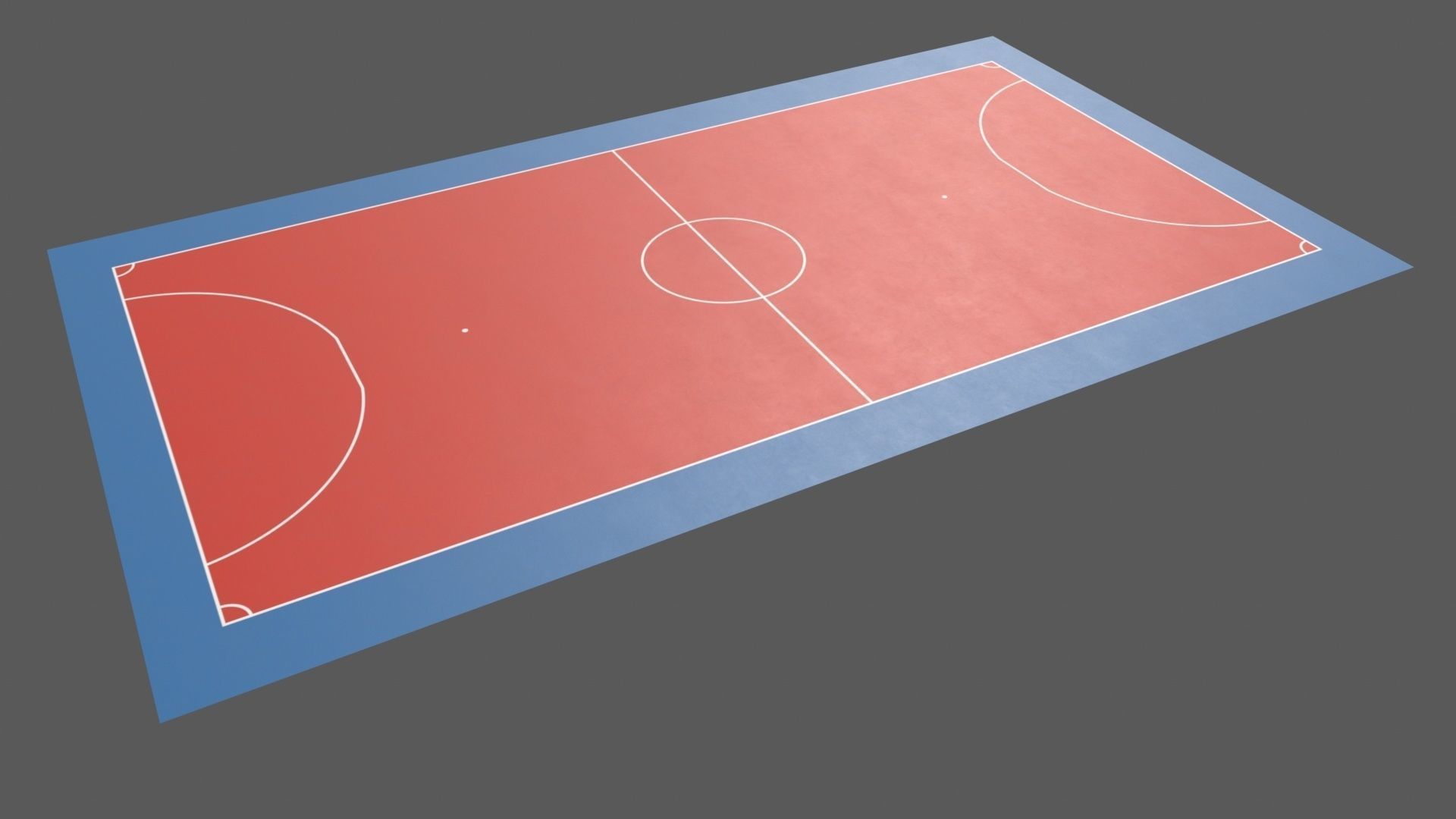 PBR Soccer and Football Court Floor Low-poly 3D model_16