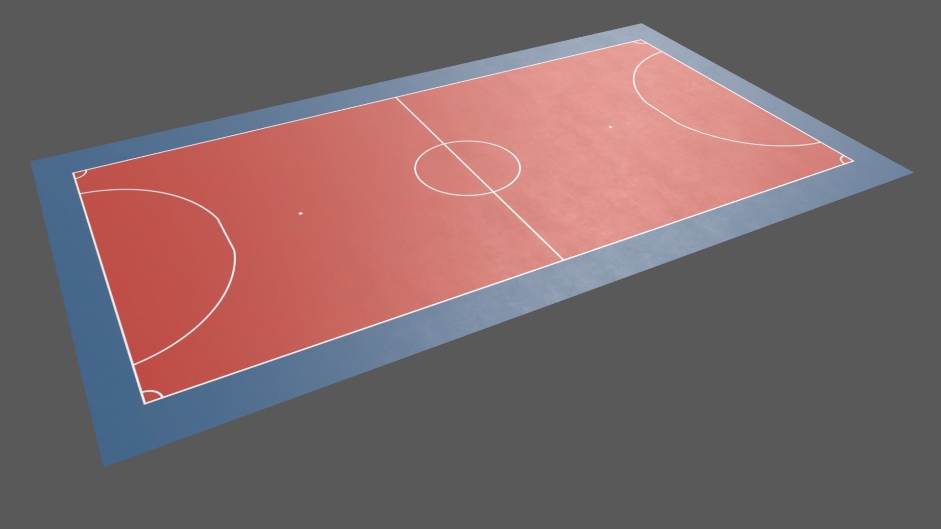 PBR Soccer and Football Court Floor Low-poly 3D model_33