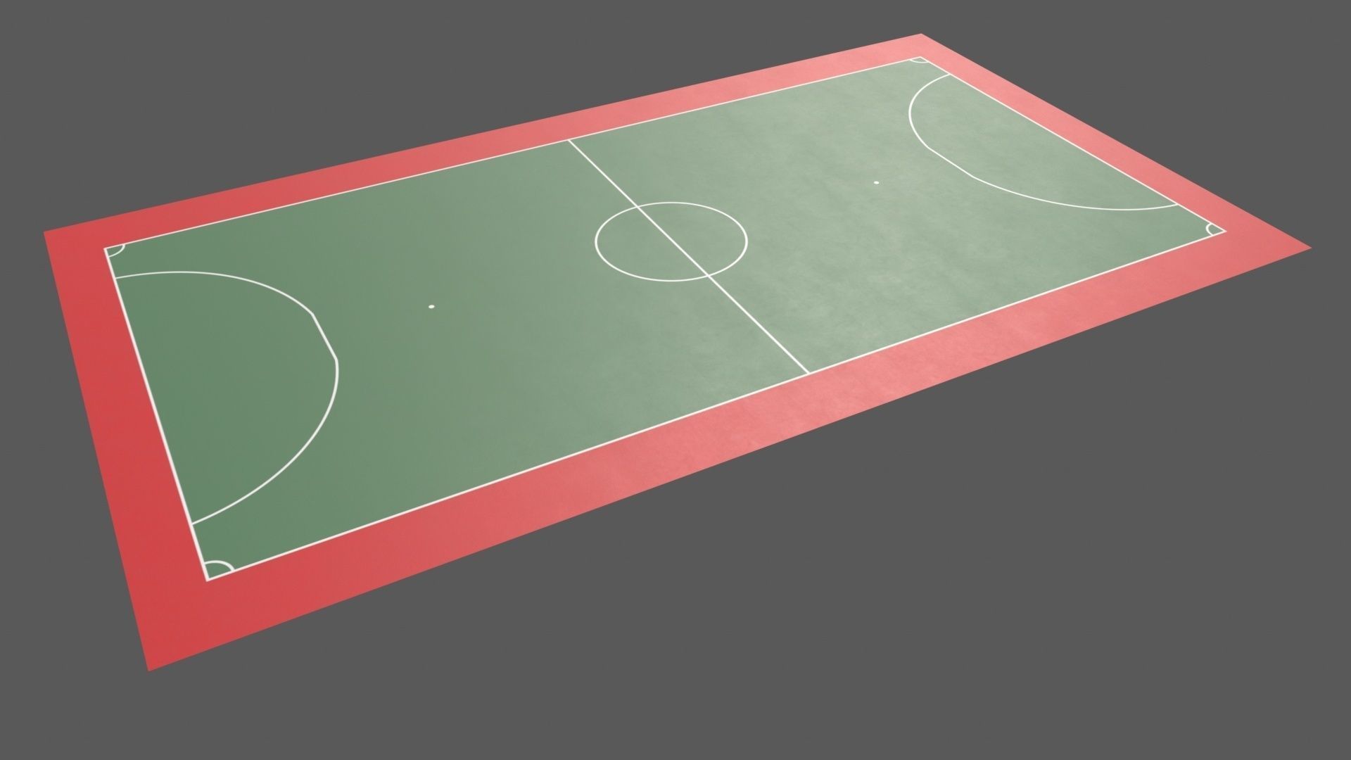 PBR Soccer and Football Court Floor Low-poly 3D model_36