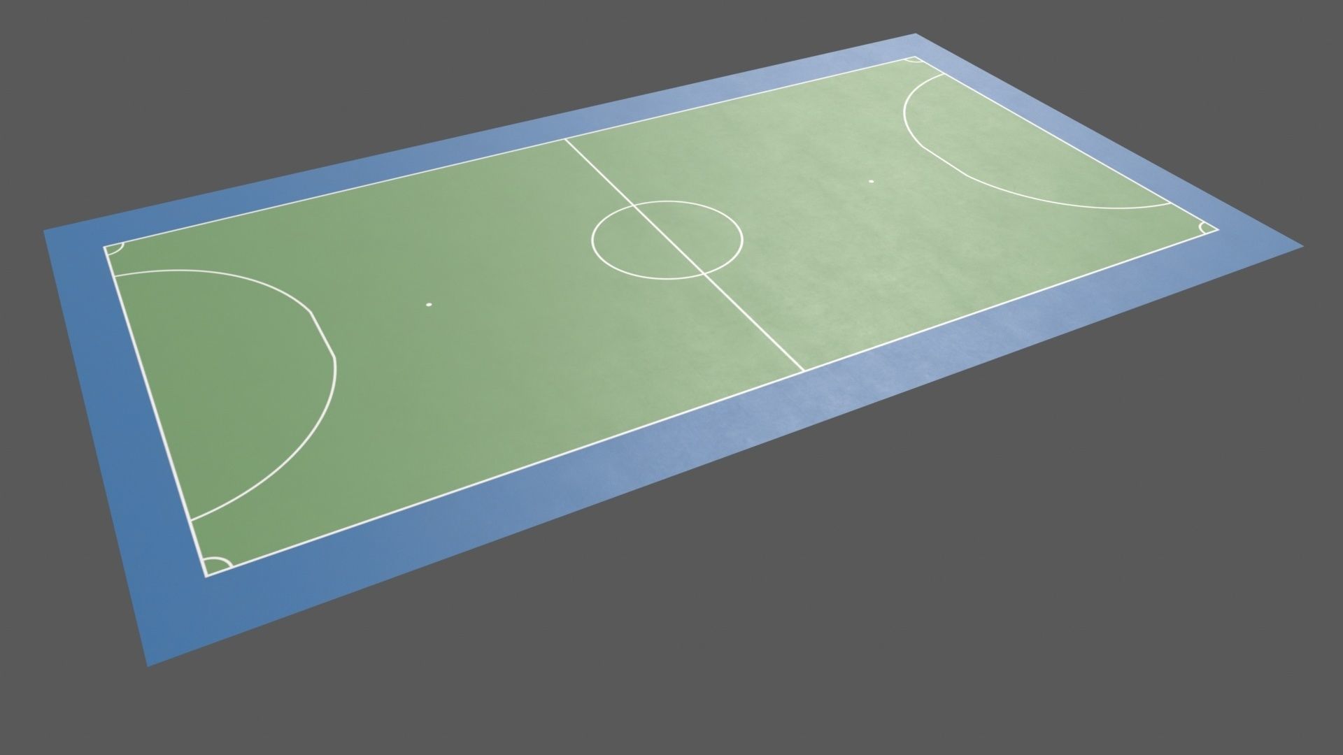 PBR Soccer and Football Court Floor Low-poly 3D model_12