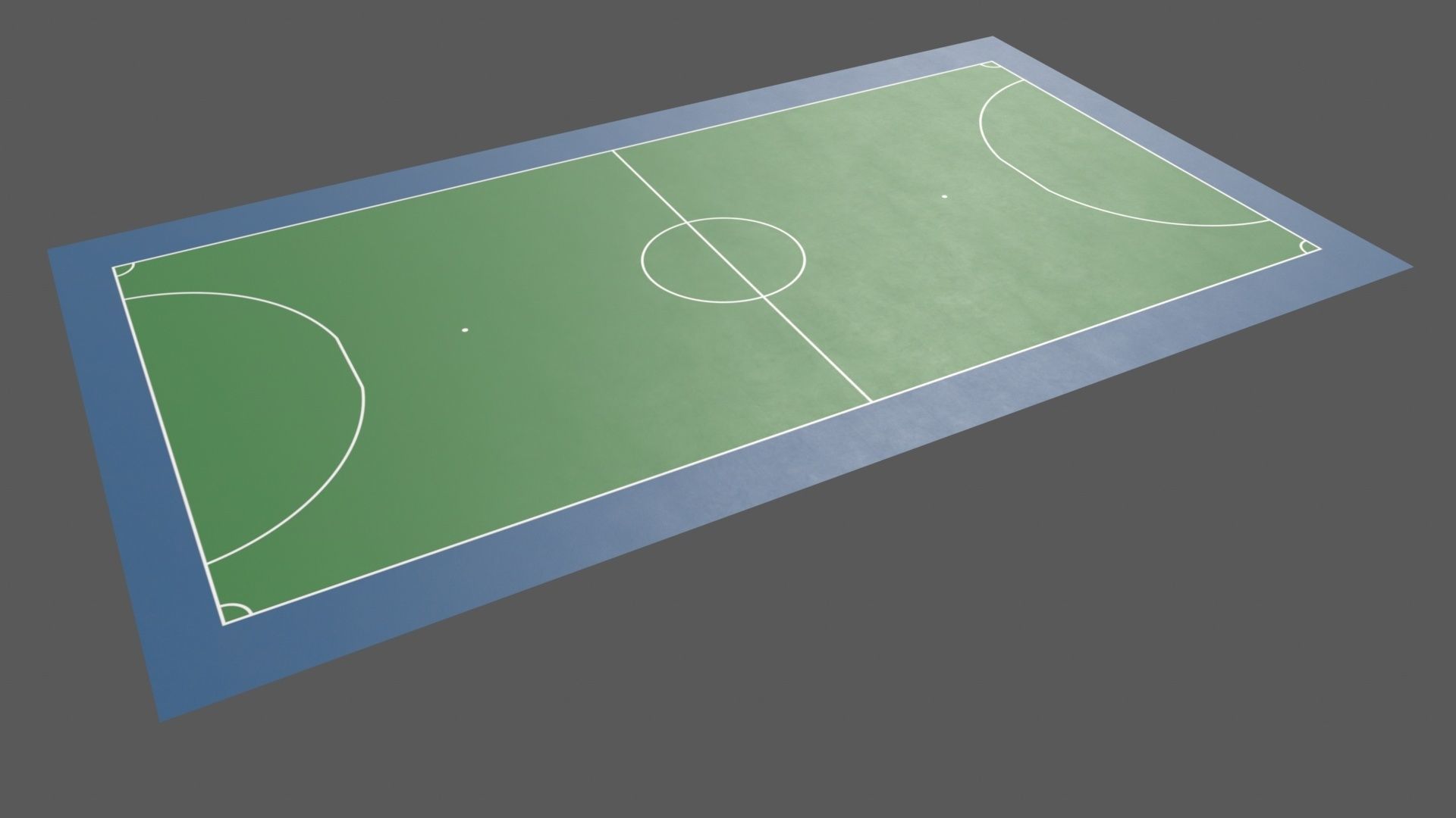 PBR Soccer and Football Court Floor Low-poly 3D model_29