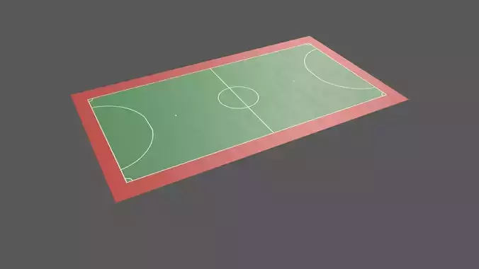 PBR Soccer and Football Court Floor Low-poly 3D model