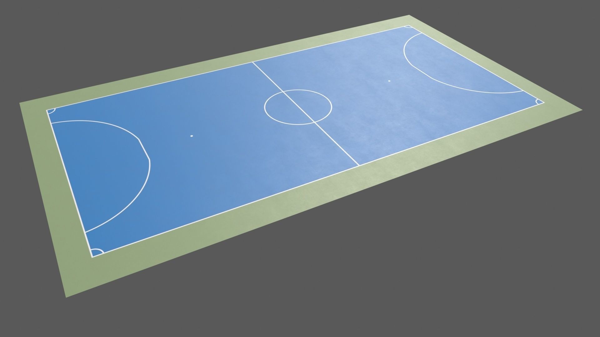 PBR Soccer and Football Court Floor Low-poly 3D model_8