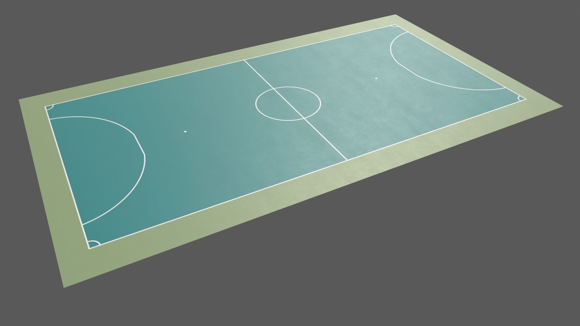 PBR Soccer and Football Court Floor Low-poly 3D model_7