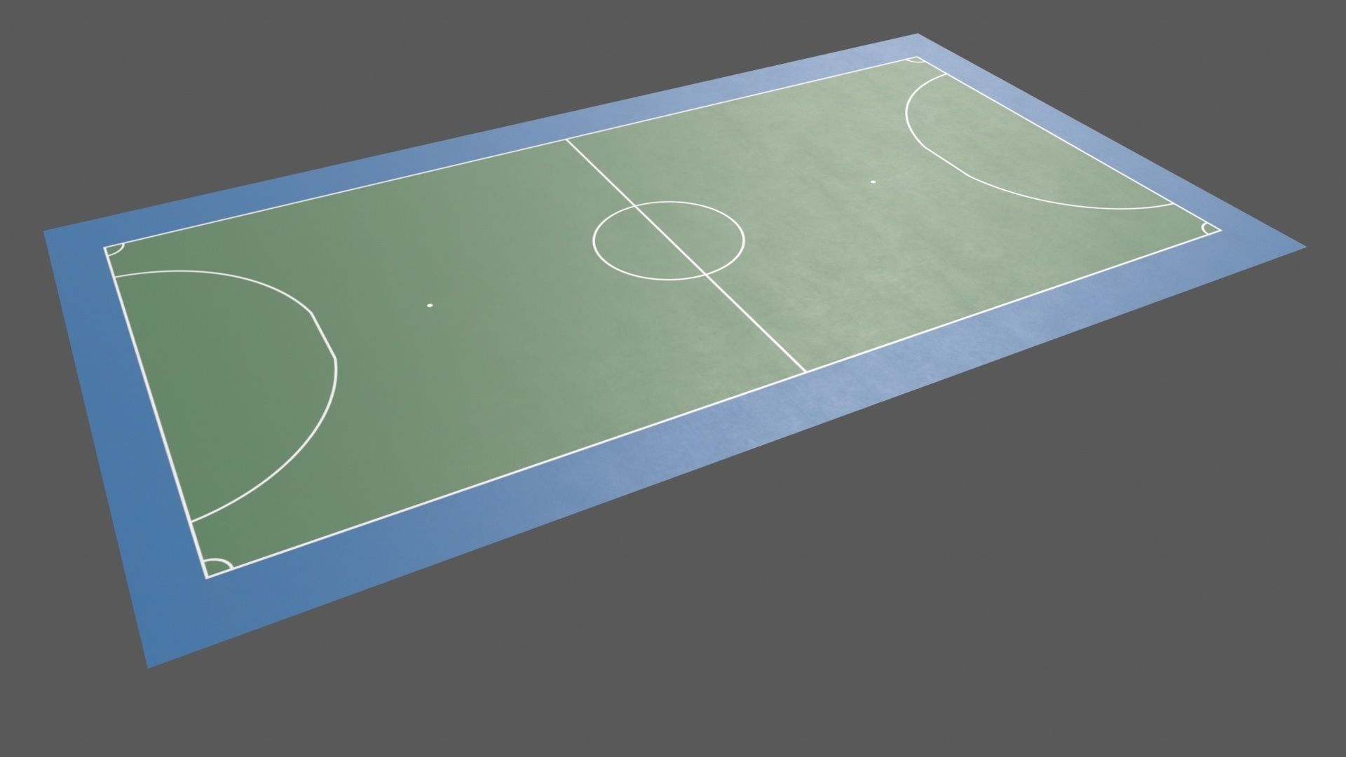 PBR Soccer and Football Court Floor Low-poly 3D model_13