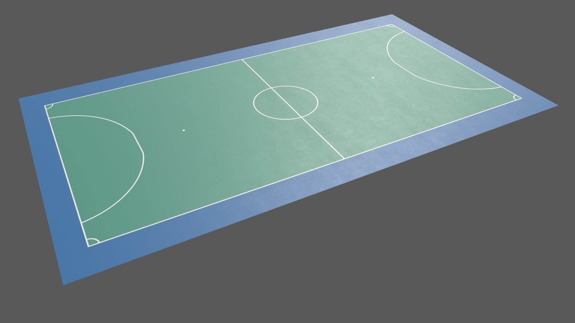 PBR Soccer and Football Court Floor Low-poly 3D model_14