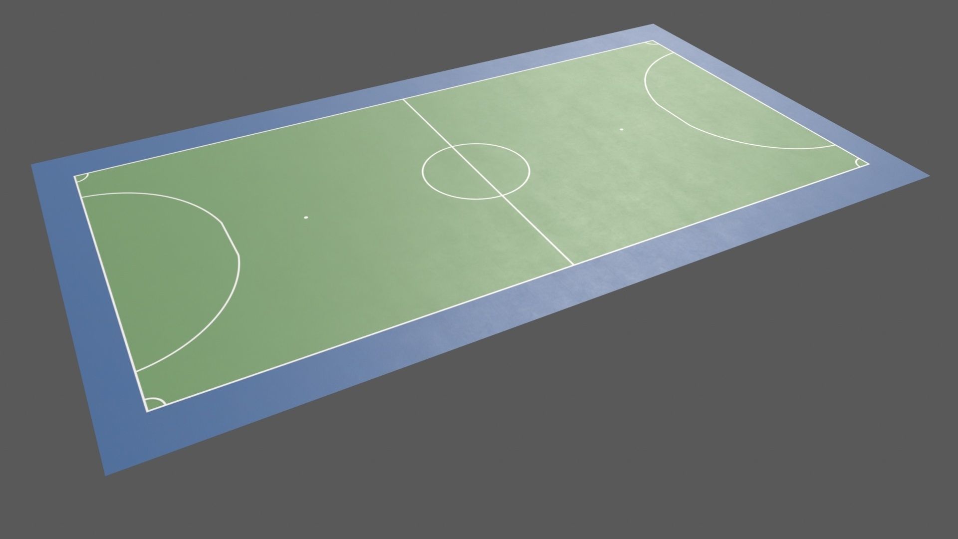 PBR Soccer and Football Court Floor Low-poly 3D model_19