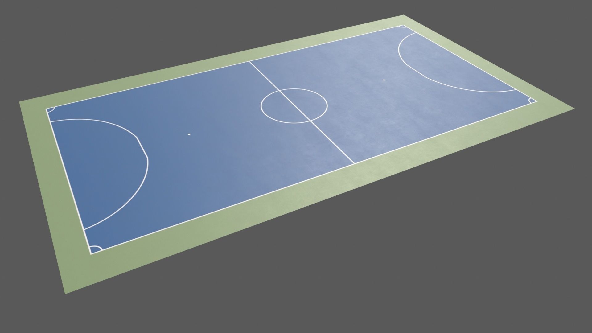 PBR Soccer and Football Court Floor Low-poly 3D model_9