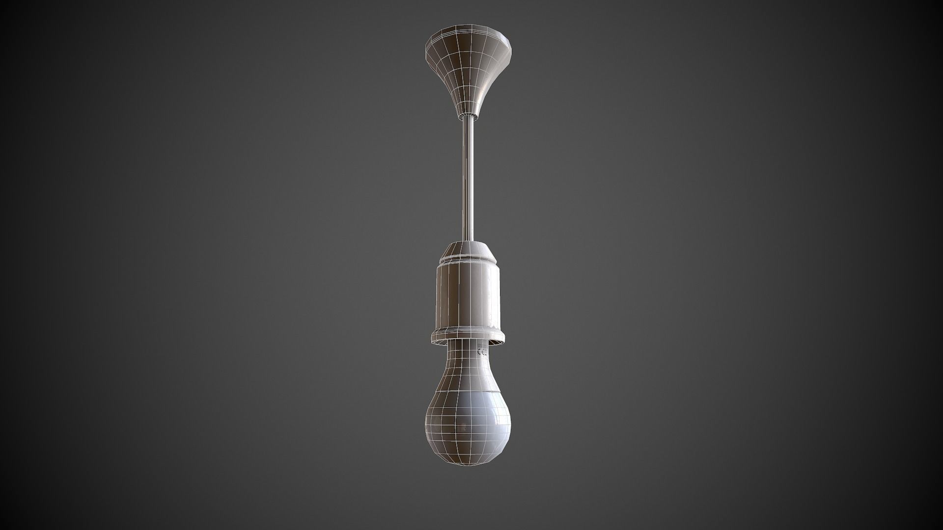 Bulb Holder  Low-poly 3D model_6