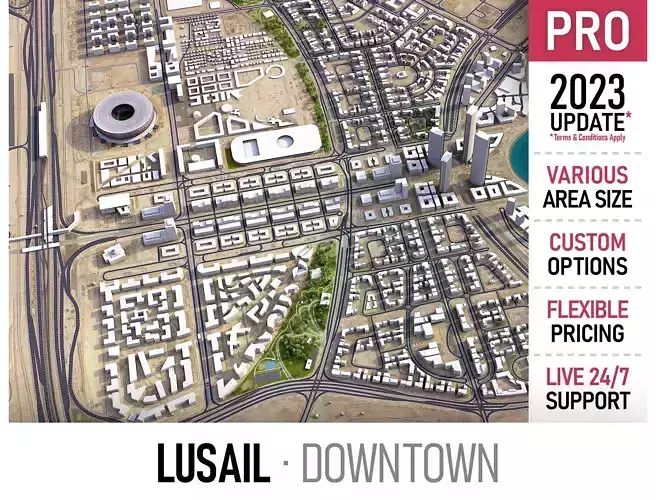 Lusail Low-poly 3D model