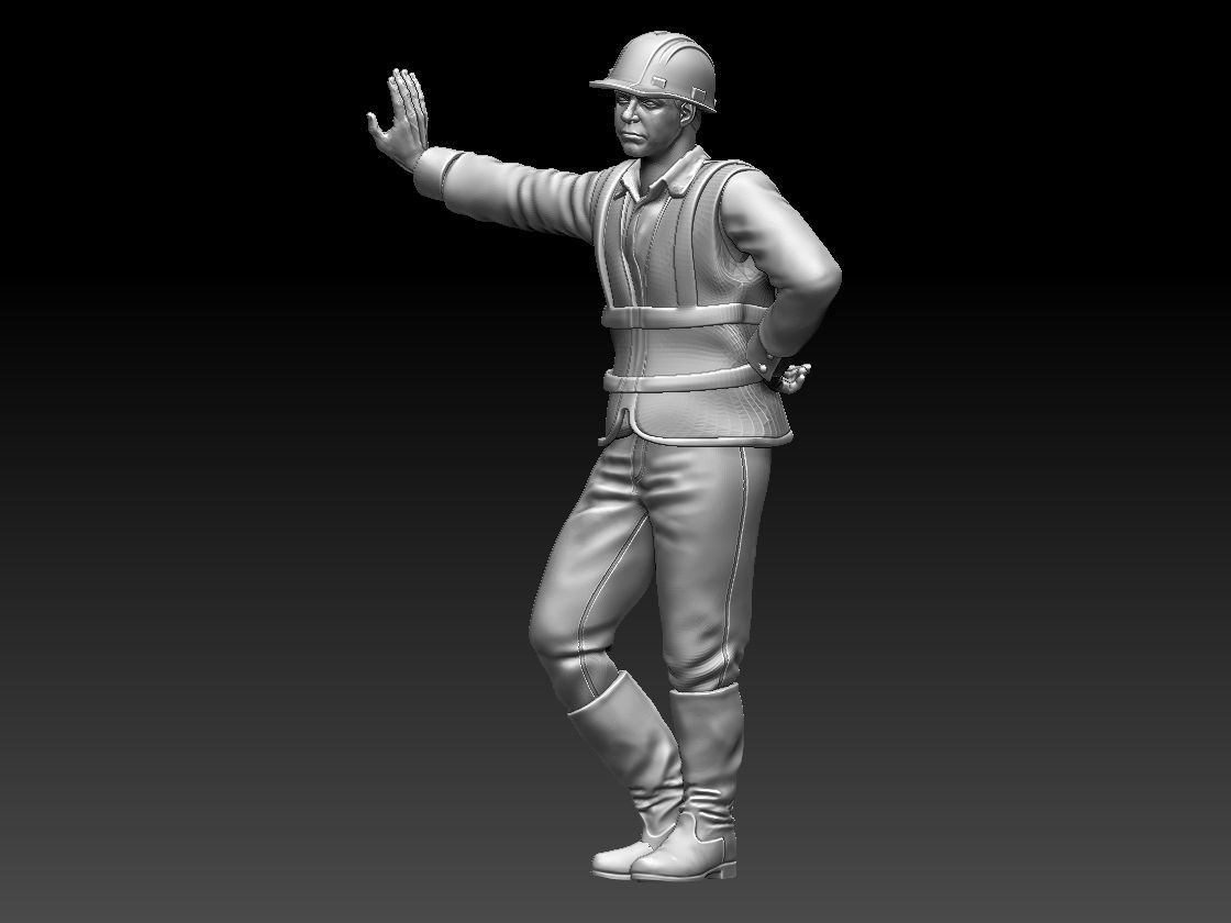 builder soldier in uniform 3D print model_57