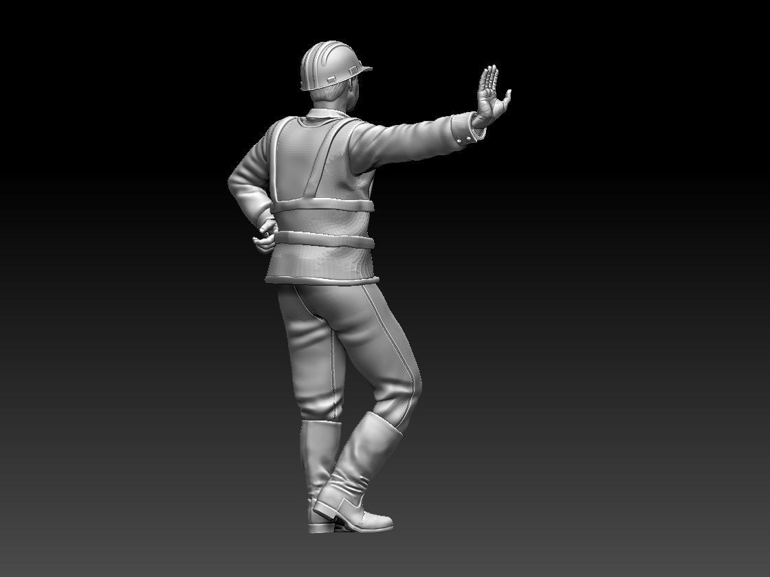 builder soldier in uniform 3D print model_59