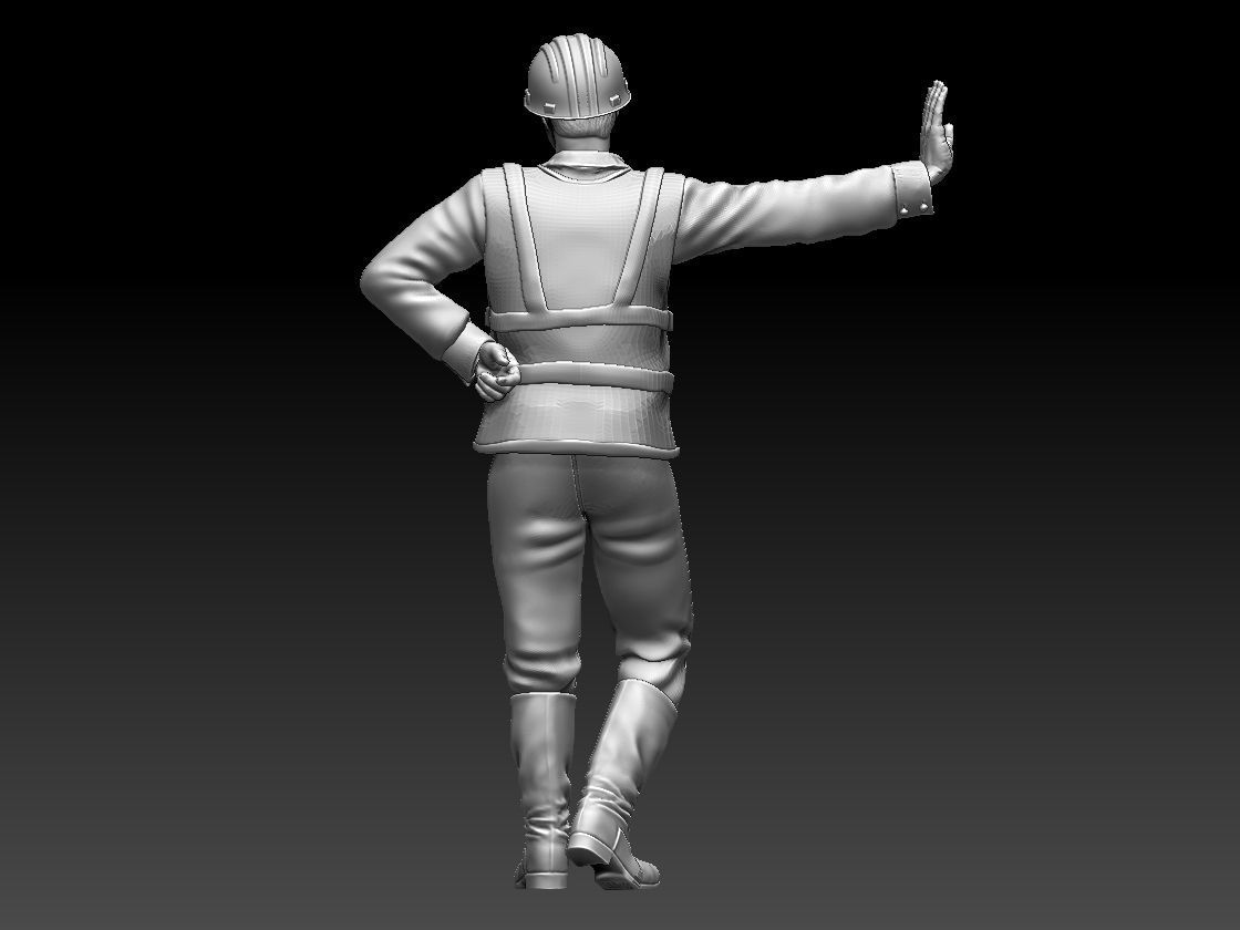 builder soldier in uniform 3D print model_8