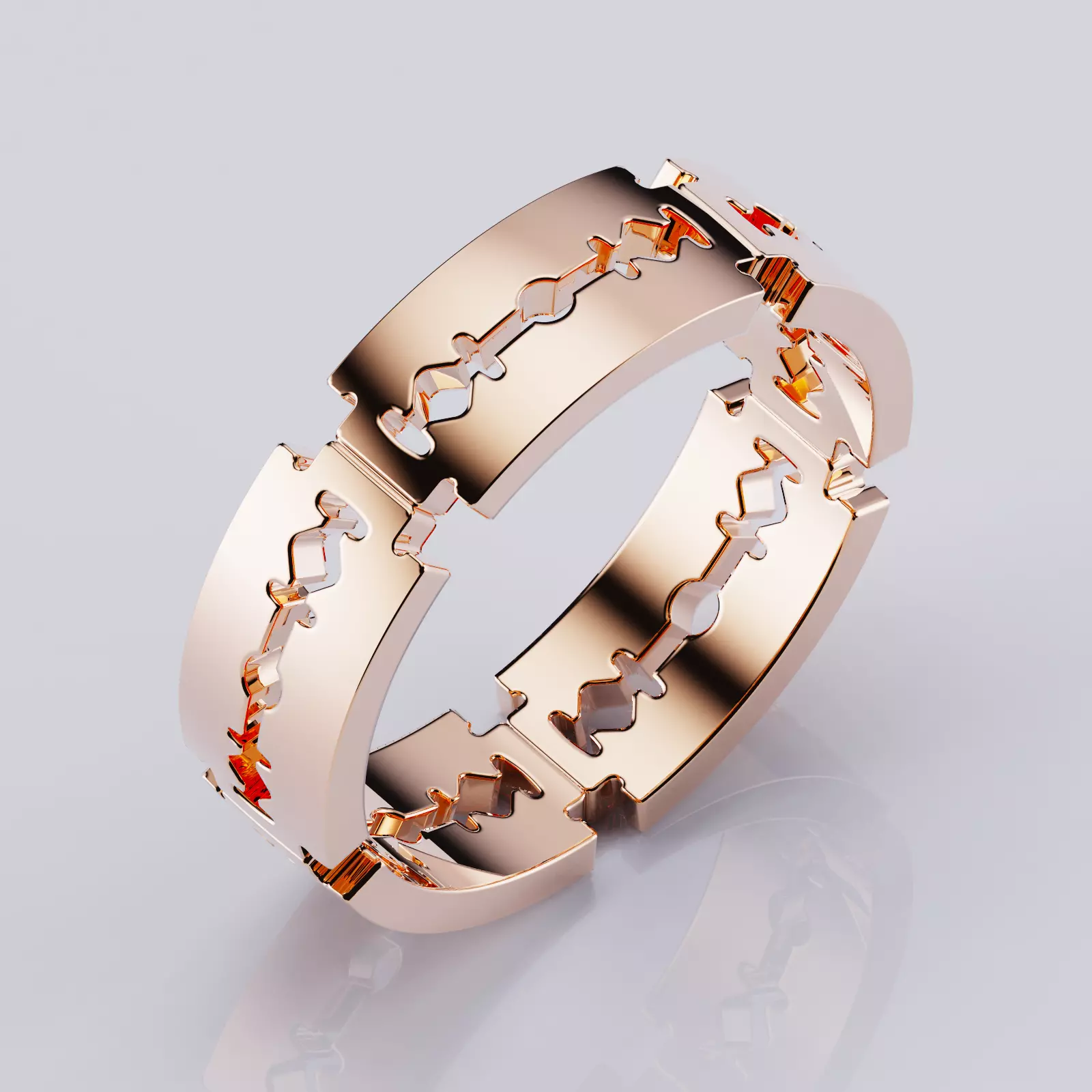 Razor Blade Ring Collection All sizes 3D print model