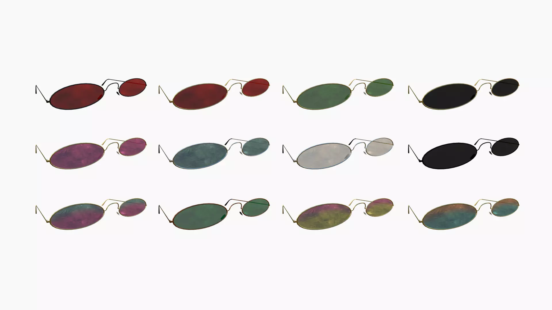 12 Sunglasses F Collection - Character Design Fashion _0