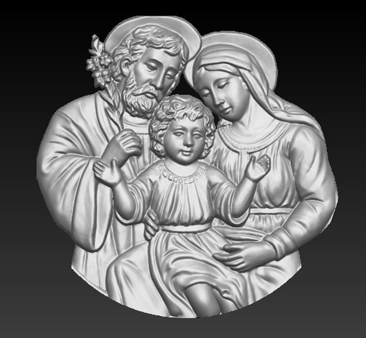 Holy Family single 3D print model_1