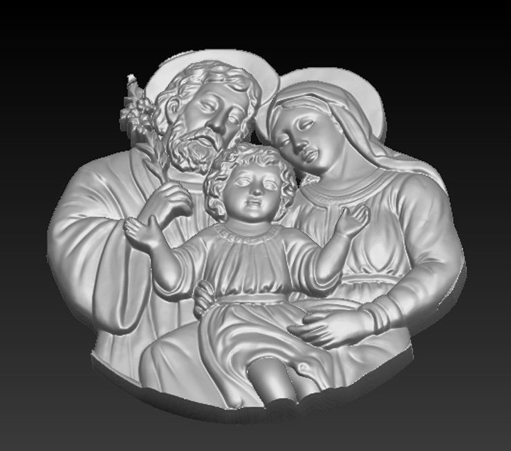 Holy Family single 3D print model_4
