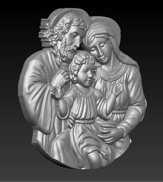 Holy Family single 3D print model_2