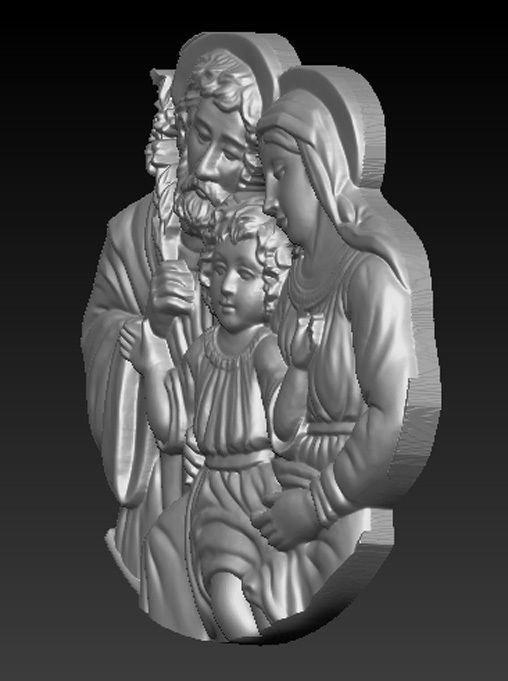 Holy Family single 3D print model_3